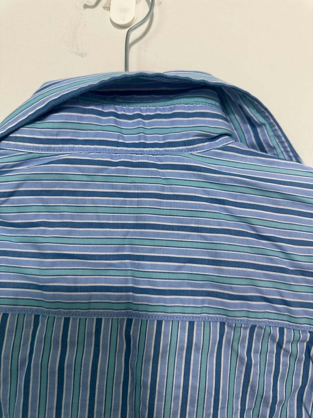 Southern Pines Blue Striped Cotton Long Sleeve Button Up Shirt - Picture 3 of 7